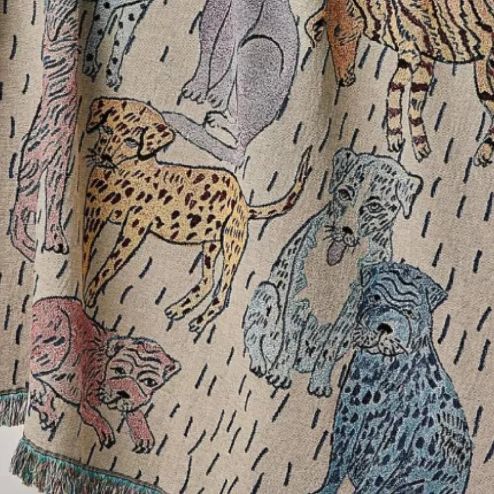 Free People x Olivia Wendel Dog Throw Blanket 🐾 Exclusive Limited Edition NWT